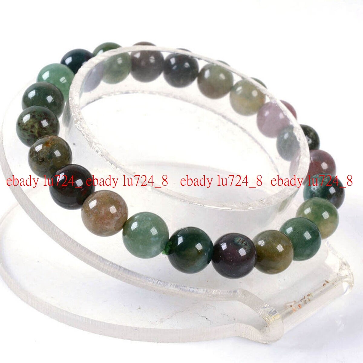 8mm Fashion Multicolor Agate Round Gemstone Beads Stretchable Bracelet 7.5″