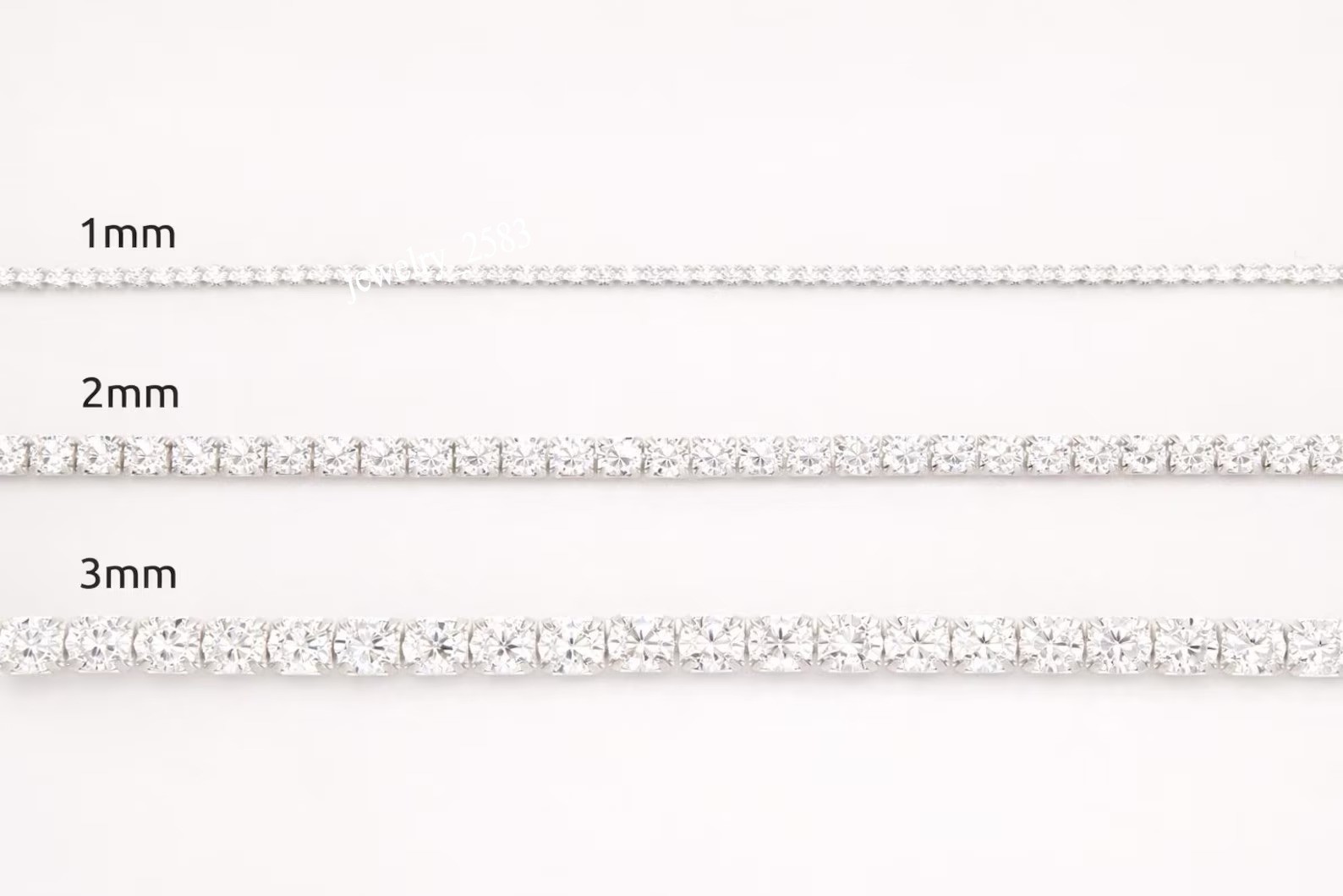 New Arrival 1mm To 3mm Mother Day Real Moissanite Tennis 7.5″ Bracelet 925Silver