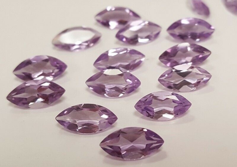 VINTAGE GENUINE AMETHYST PURPLE 1 CARAT MARQUISE 10x5mm. NATURAL GEMSTONE S145