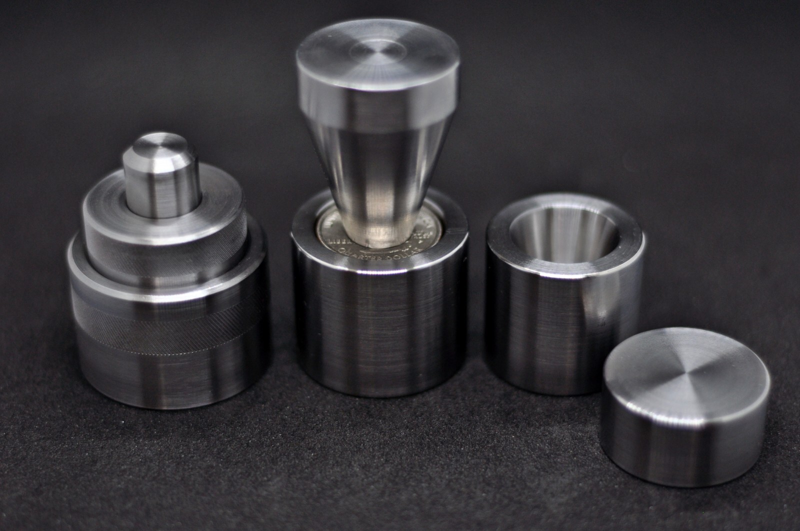 Tool Set COIN RING 1/2″ self-centering puncher, 17 degree dies and cone, anvil