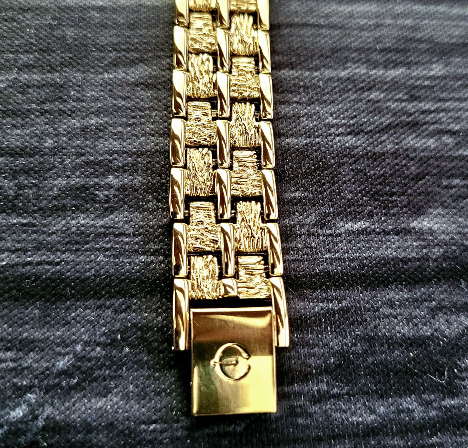 Rare Elgin Gold Nugget Men’s Fashion Bracelet With All Links