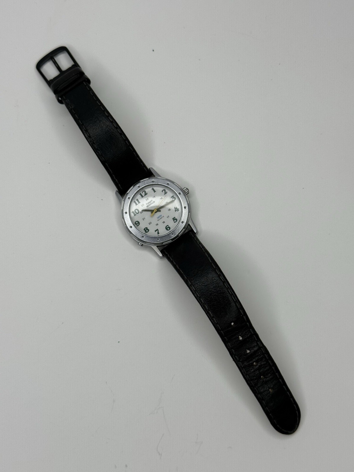 Vintage Timex Indiglo Quartz Backlit Military Style Wrist Watch 32mm 9” – Works