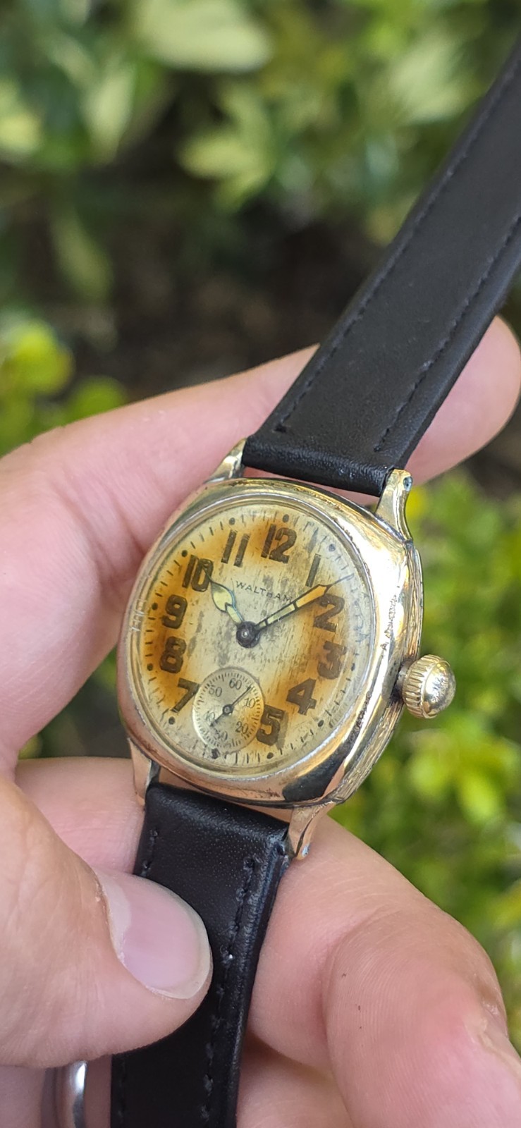 Vintage 1920’s Waltham 3/0 Victory 7 Jewels Men’s 31mm Art Deco Cushion Watch