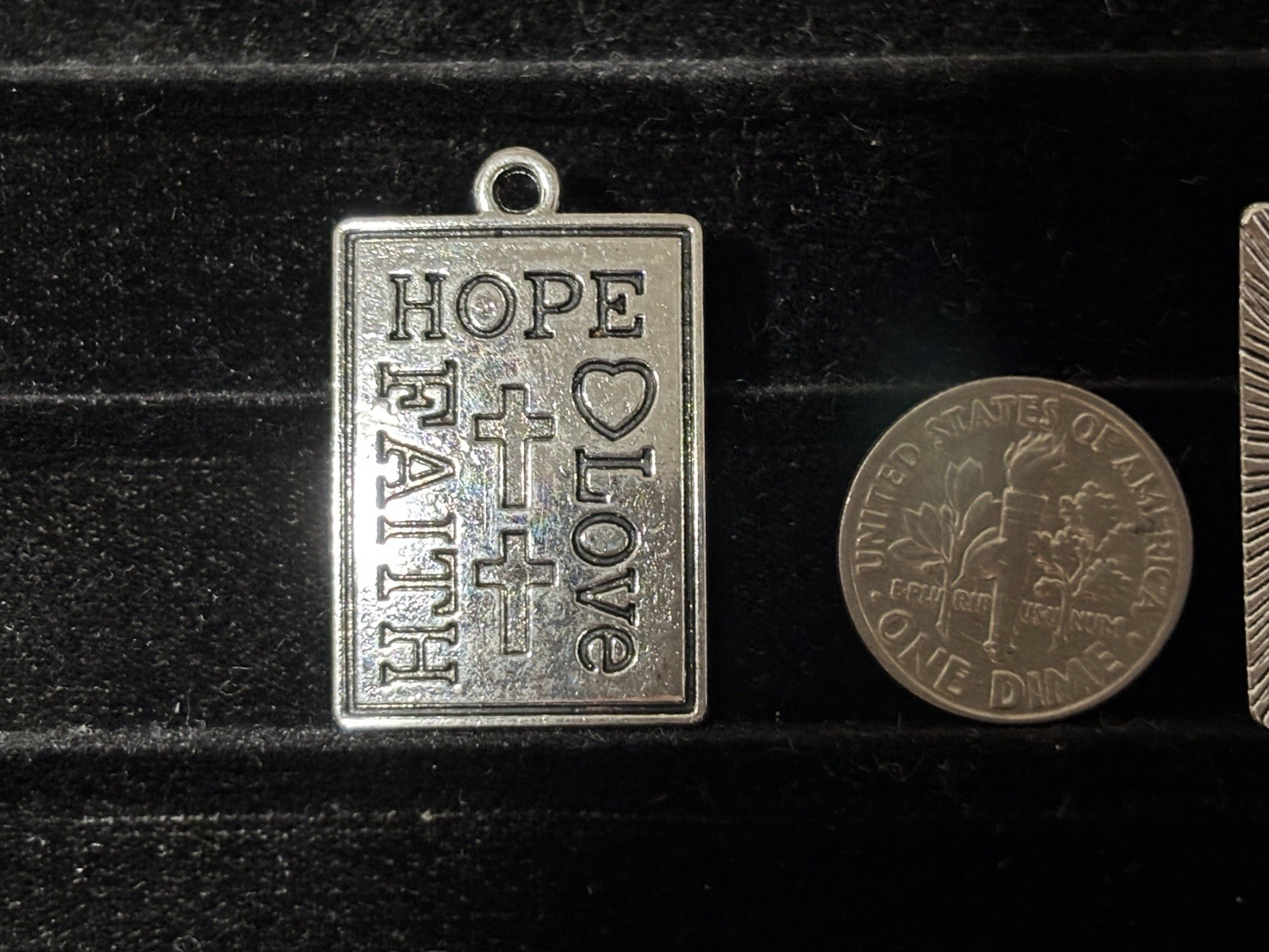 Hope Faith Love antique silver Charm Necklace Pendant Religious