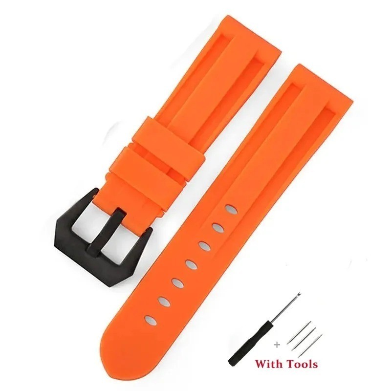 Silicone Rubber Watch Band Sport Replacement Strap 20mm 22mm 24mm 26mm
