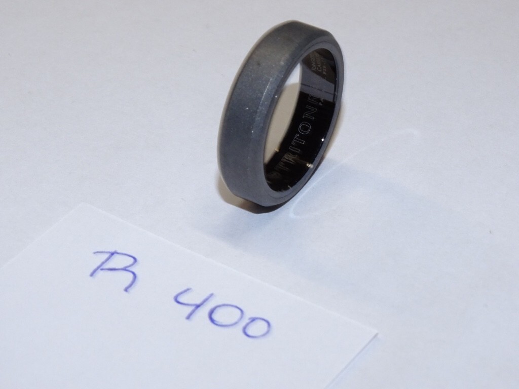Triton Tungsten Carbide Wedding Ring 6mm Size 10-1/2 Brushed Dark Grey #R400