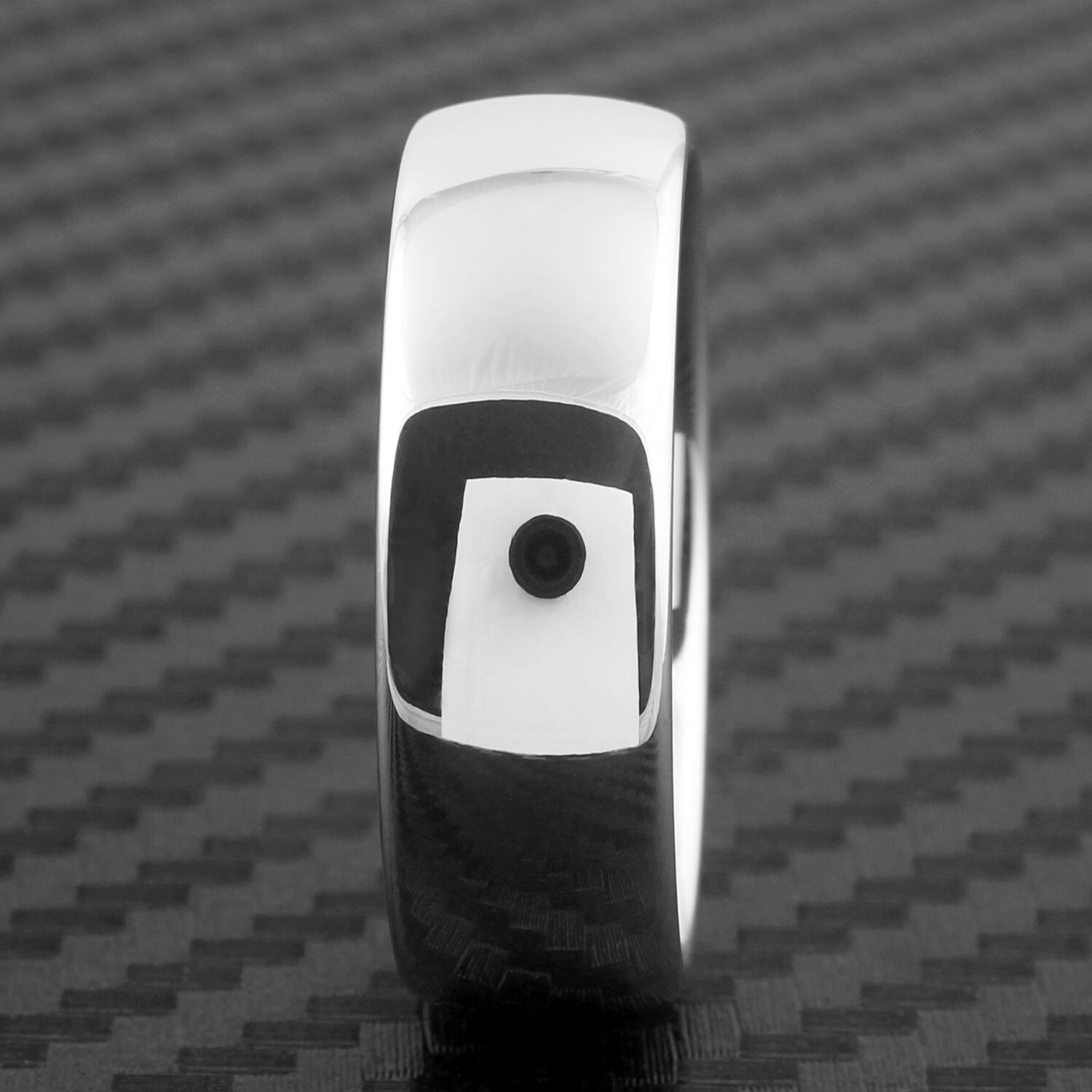 6/8mm 925 Sterling Silver Plated Tungsten Plain Polished Men’s Wedding Band Ring