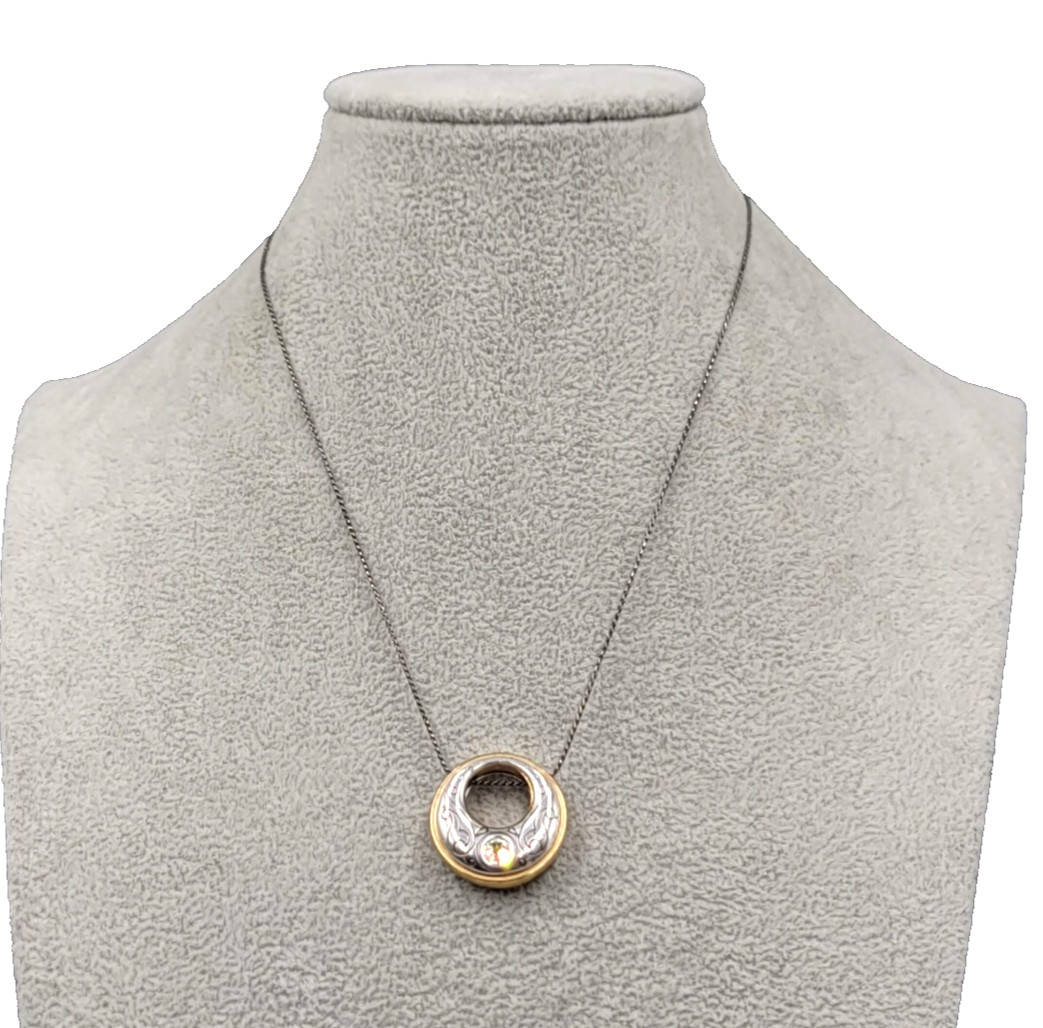 Vintage Brighton Aries Pendant Necklace Silver Plated 16″ – 18″