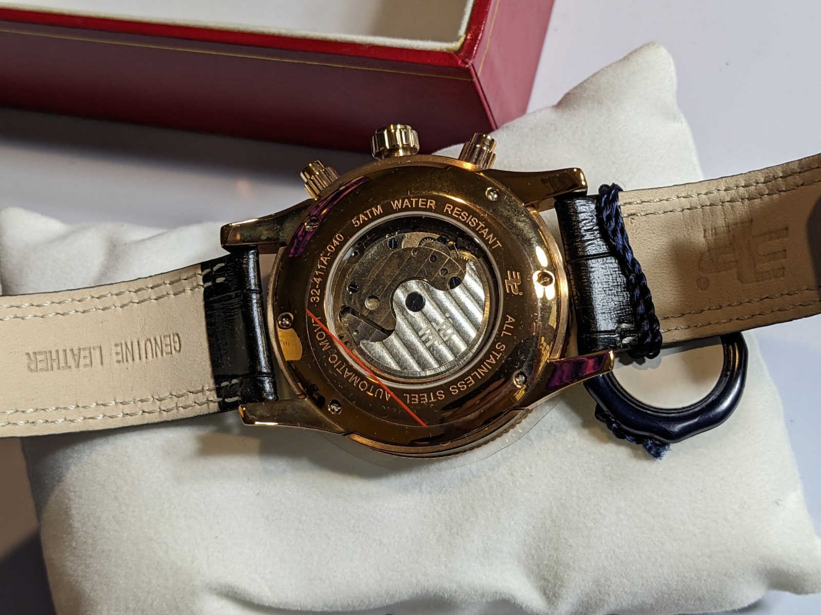32 Degrees Chronograph TIMEPIECE ! SELF WIND AUTOMATIC NEW IN BOX ROSE GOLD
