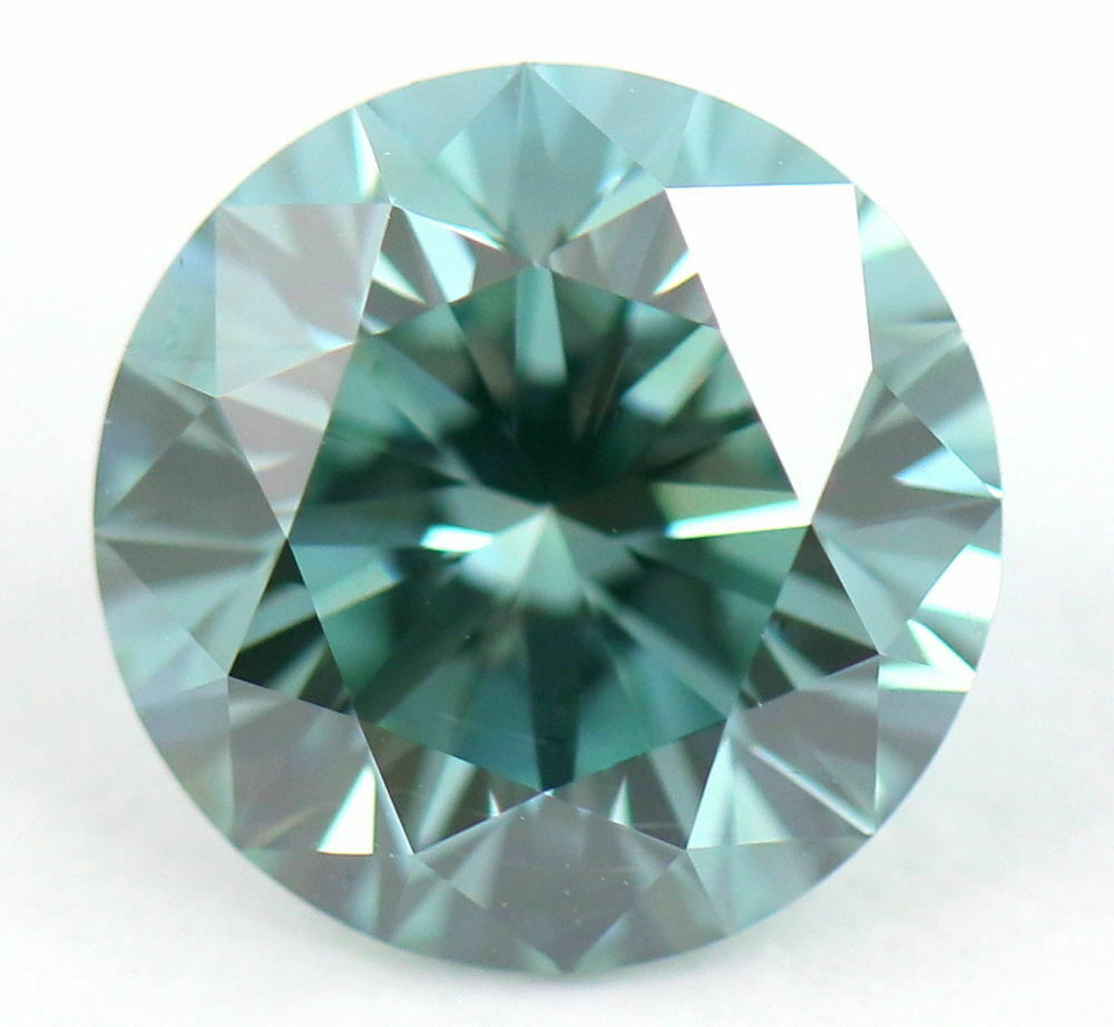 1X 0.50 CT To 5.00 CT Light Blue Loose Moissanite Gem Round Cut W Certificate