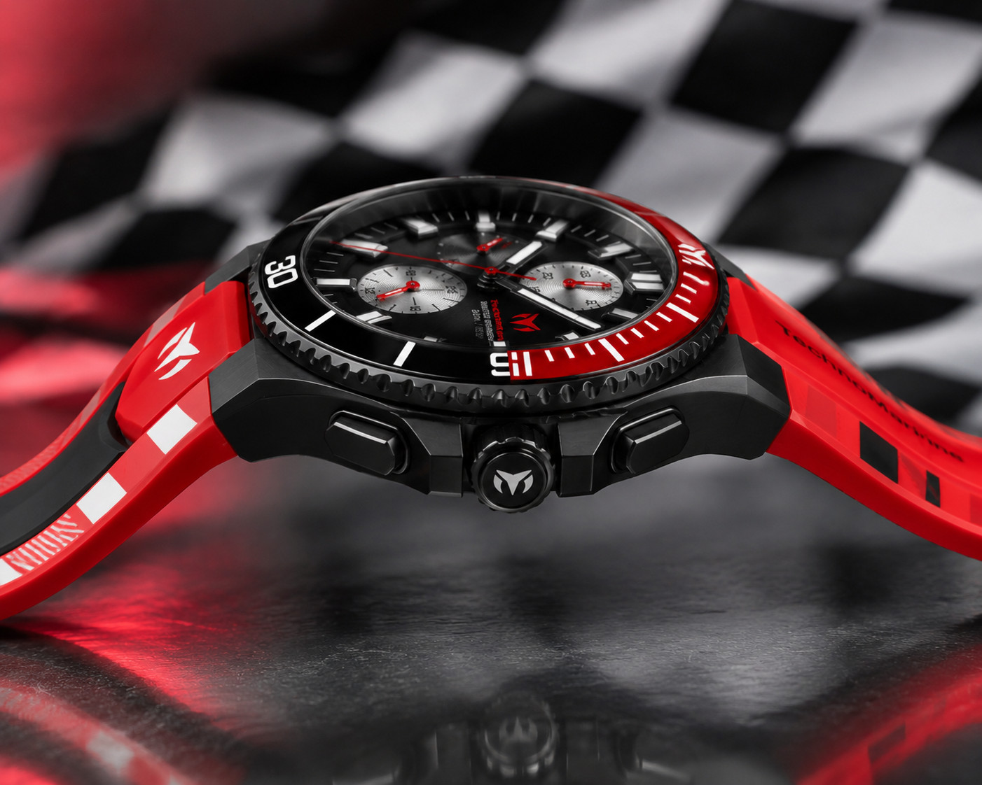 TechnoMarine Racing Legends Chronograph Men’s Watch – 43mm | Red & Black 525039