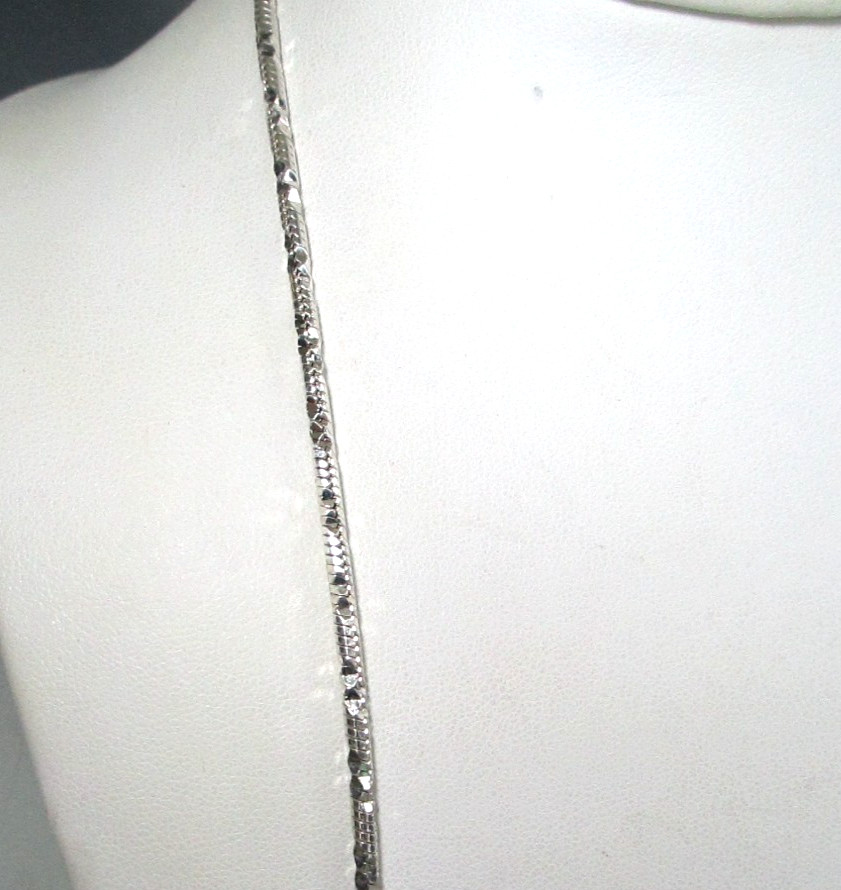 Milor 2.6mm Diamond Cut Snake Sterling 30″ Chain Italy 31 Gr