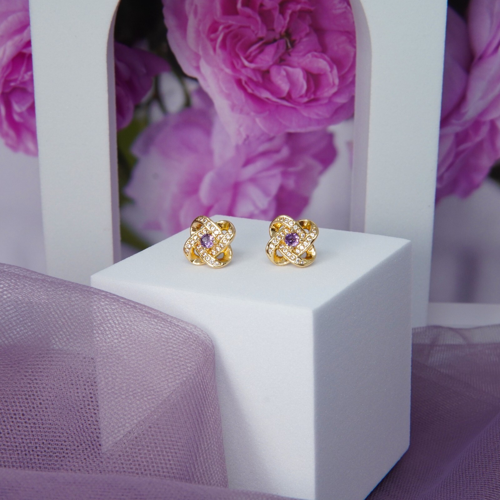 Premium June Alexandrite Color Birthstone Fine Jewelry Stud Post Earring
