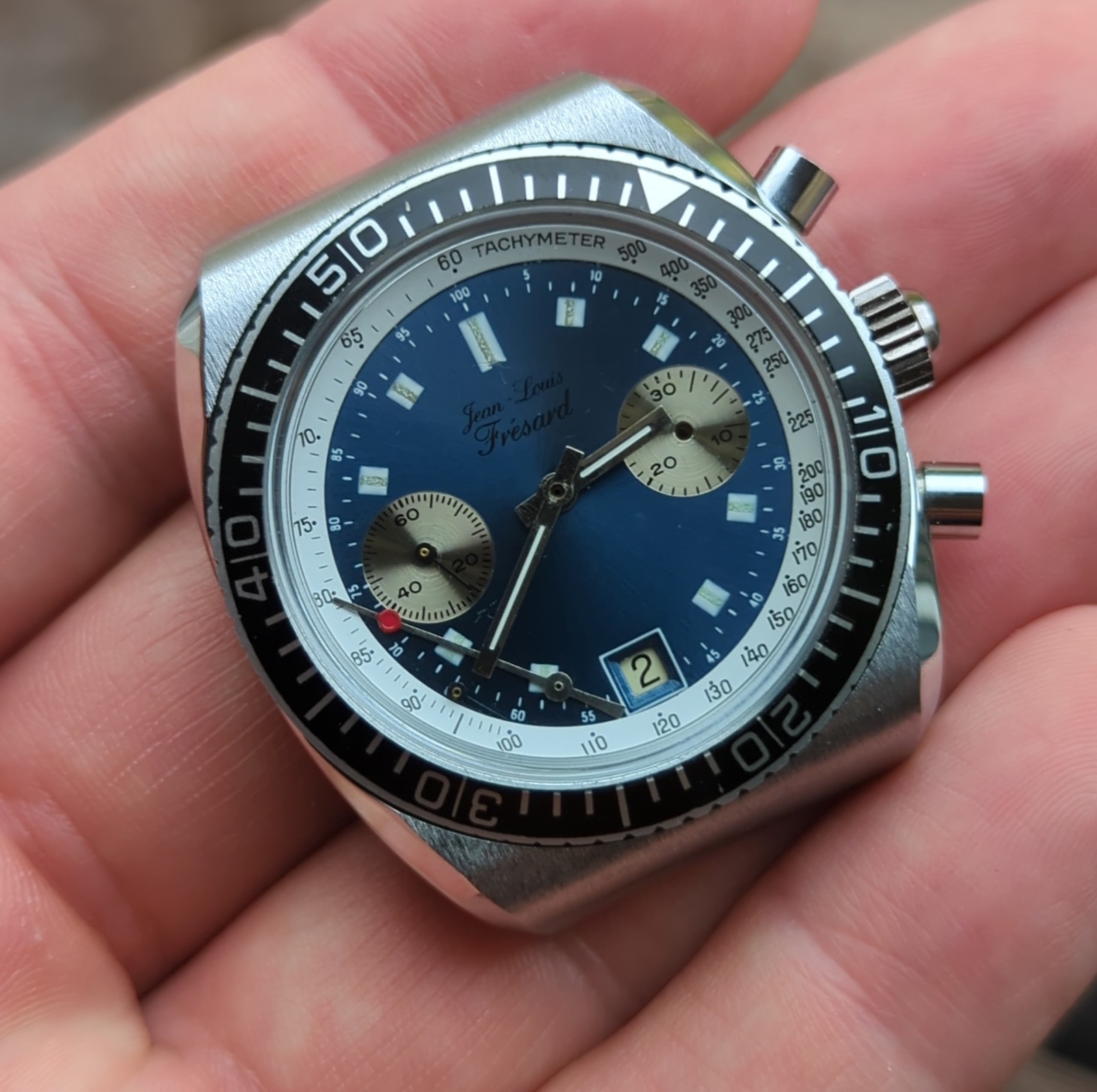 Valjoux 7734 Chronograph Diver Watch Project, Partial Movement NOS (BS28)