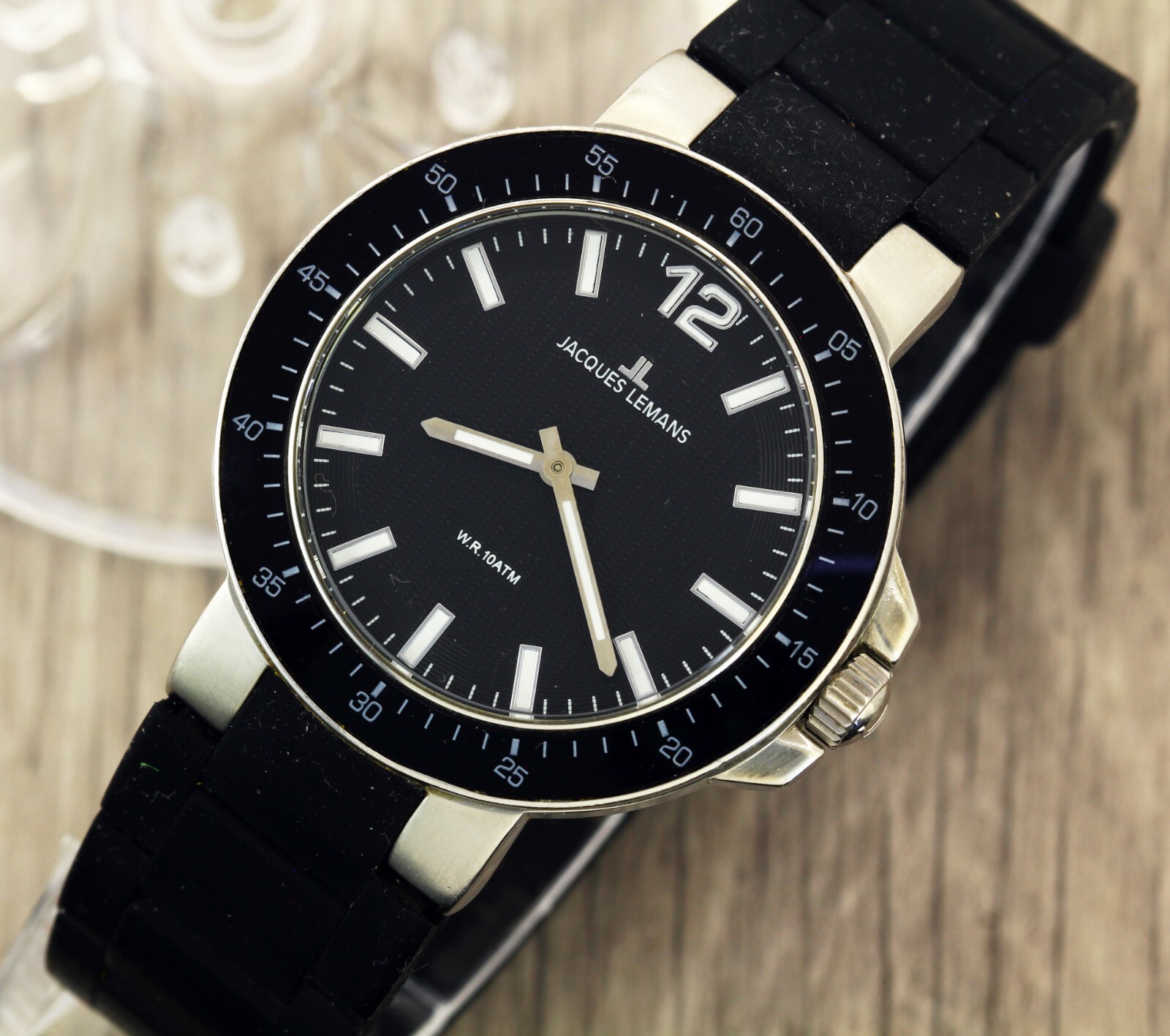Jacques Lemans 1-1709 JL.AA Geneve quartz Swiss made stainless steel wristwatch