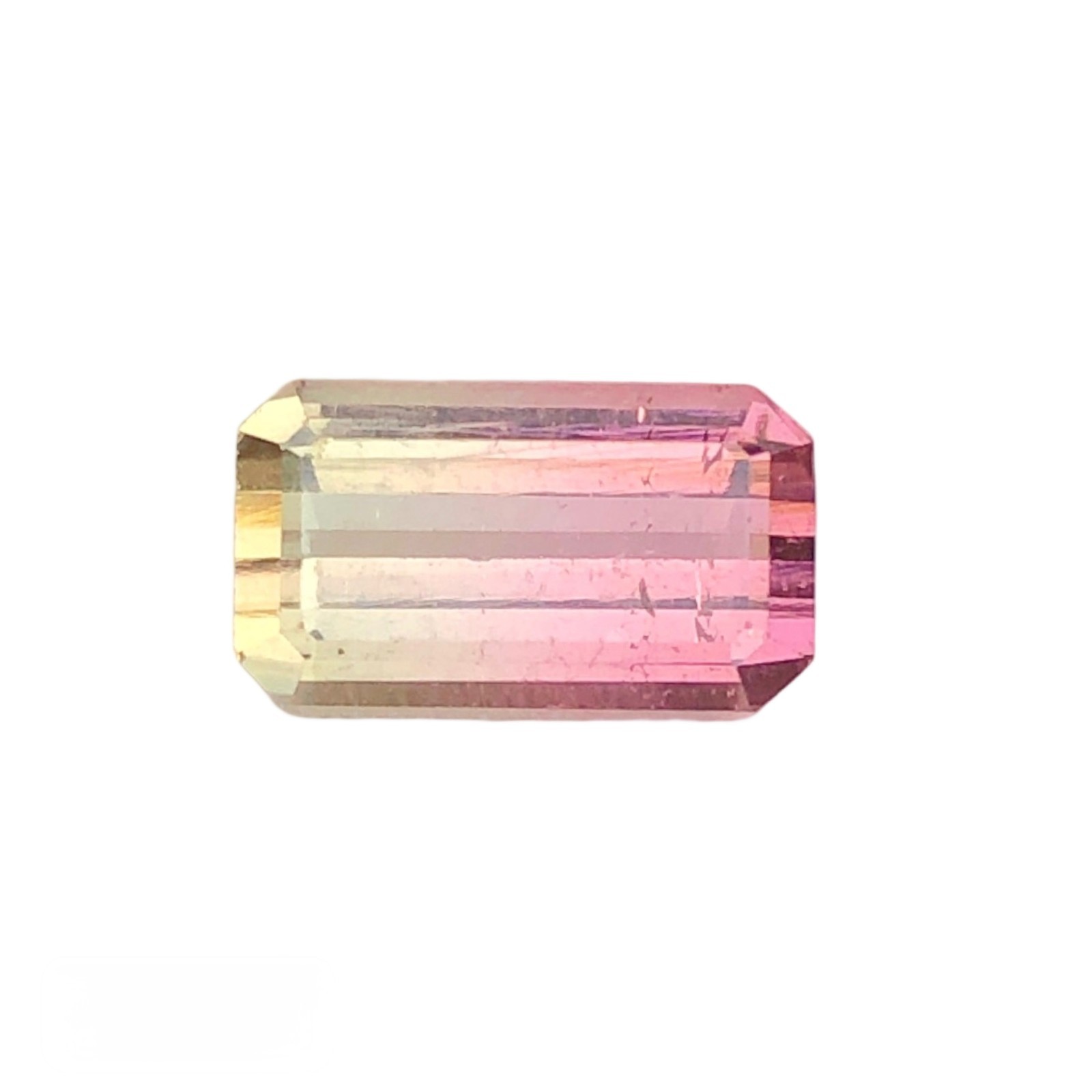 2.80 Ct Natural Watermelon Tourmaline Emerald Cut Loose Gemstone