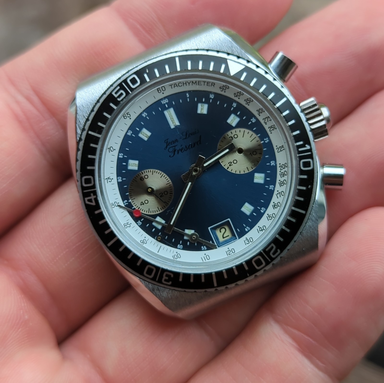 Valjoux 7734 Chronograph Diver Watch Project, Partial Movement NOS (BS28)