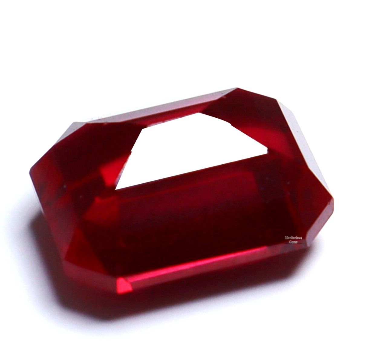 8.44 ct Certified Loose Gemstone BURMA Pigeon Blood Red Ruby Emerald Cut