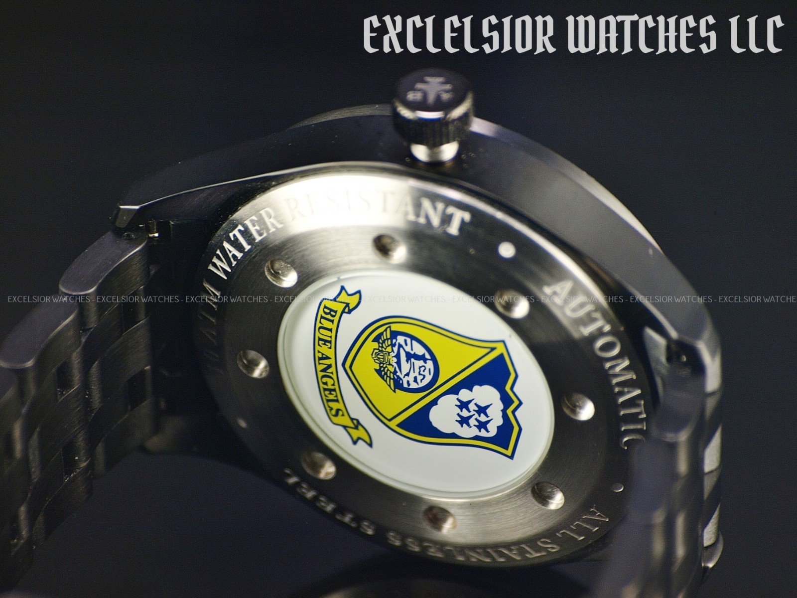 Air Blue By Deep Blue 44mm Blue Angels 9015 Automatic Sapphire Black PVD Watch