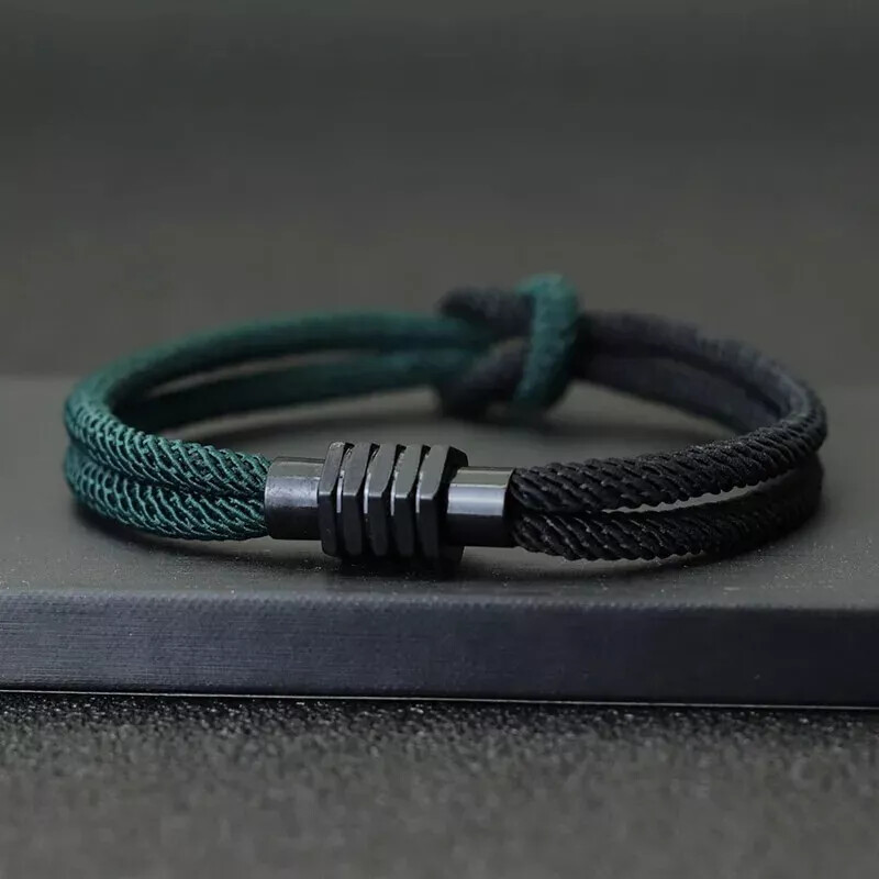 Rope Bracelet Fashion Men Women Square Knot Bracelets Outdoor Magnet Bangles New