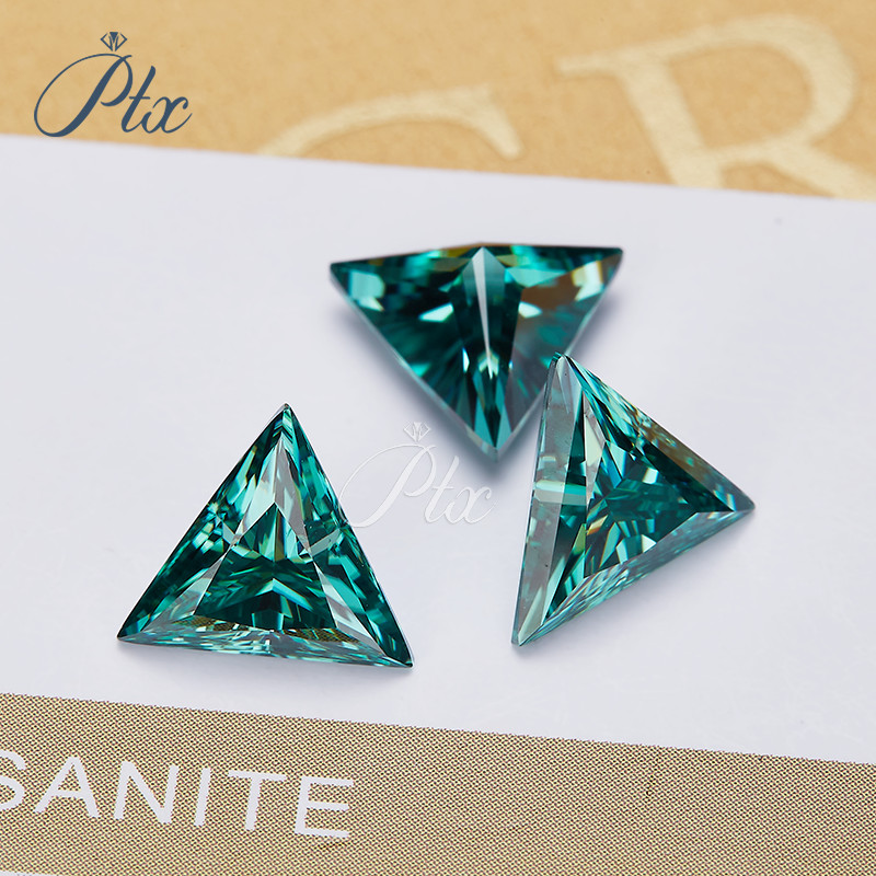 (Never Fade) Loose Moissanite Stones Triangle All Color Gems for Jewelry Making