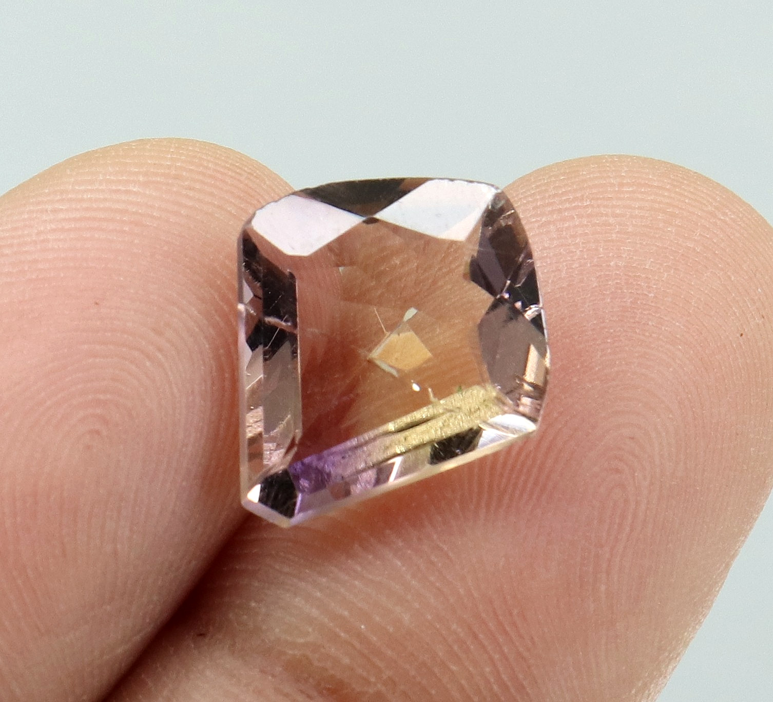 Natural Bolivia Ametrine Bi-Color 4.10 Ct Untreated Certified Loose Gemstone