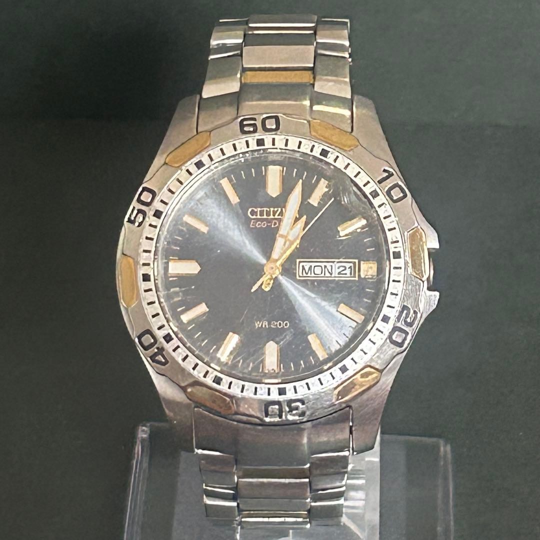 [Working Condition] CITIZEN Eco-Drive WR200 Men’s Watch (Two-Tone) From Japan