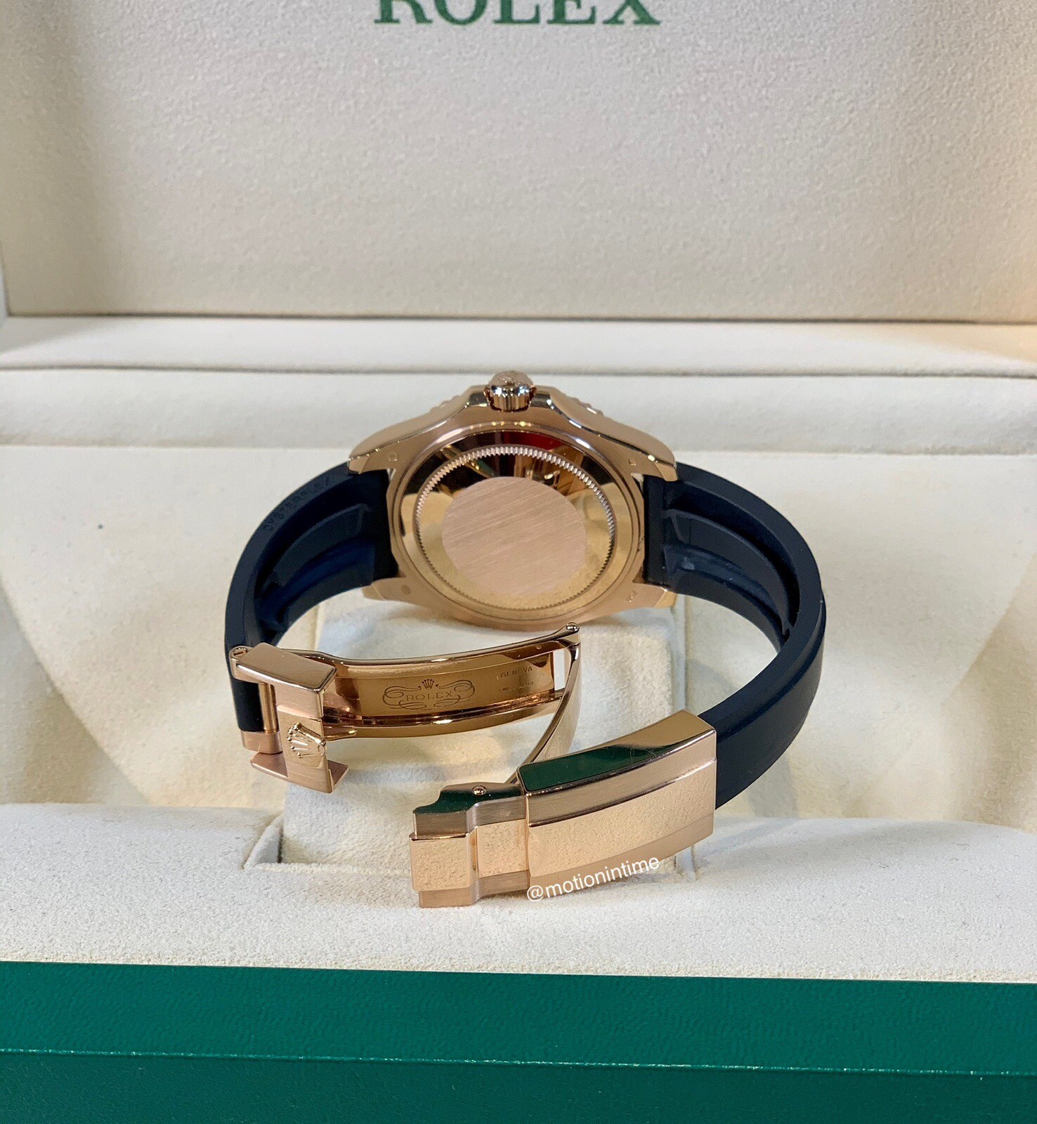 Rolex 268655 Yacht-Master 37mm Everose Gold & Black Ceramic on OysterFlex