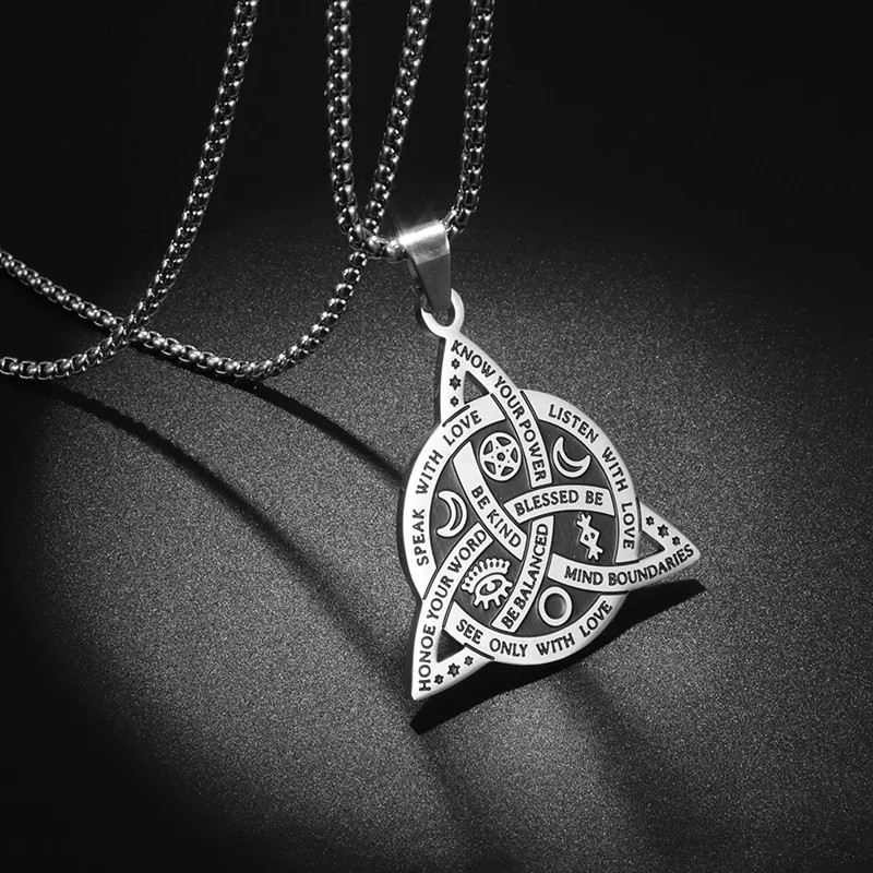Mobius Pendant Necklace Silver Tone Twisted Geometric Charm Chain Jewelry