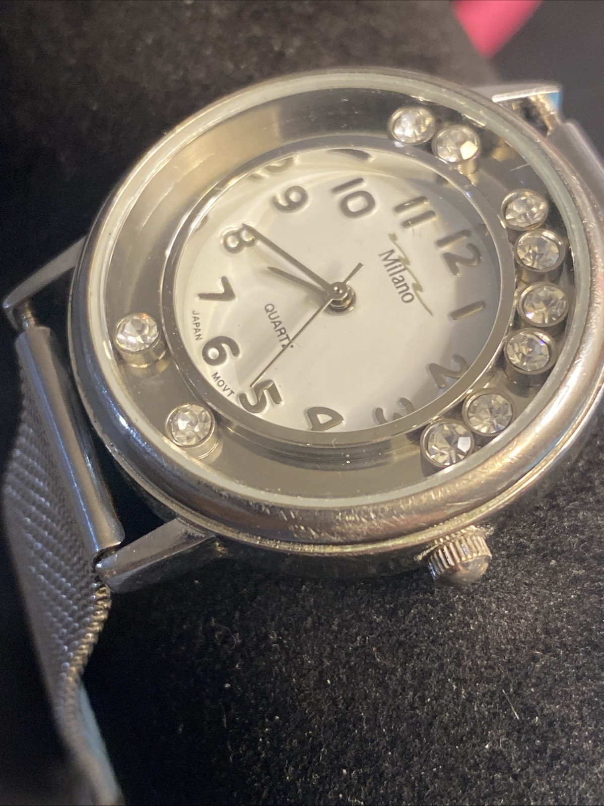 Women’s MILANO Stainless-Steel MESH BAND WATCH – New Battery