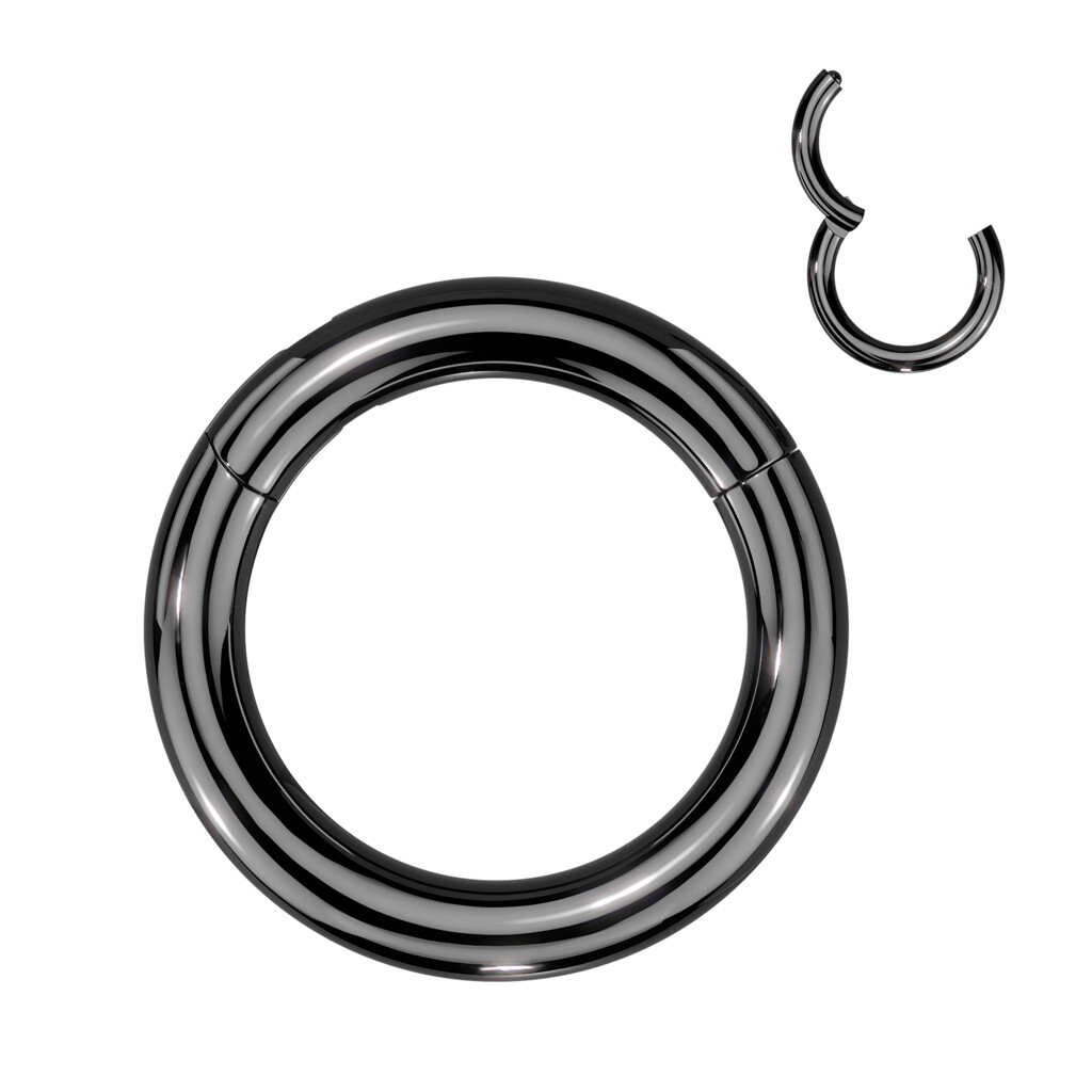 0G & 00G Implant Grade Titanium Hinged Hoop Segment Ring Septum