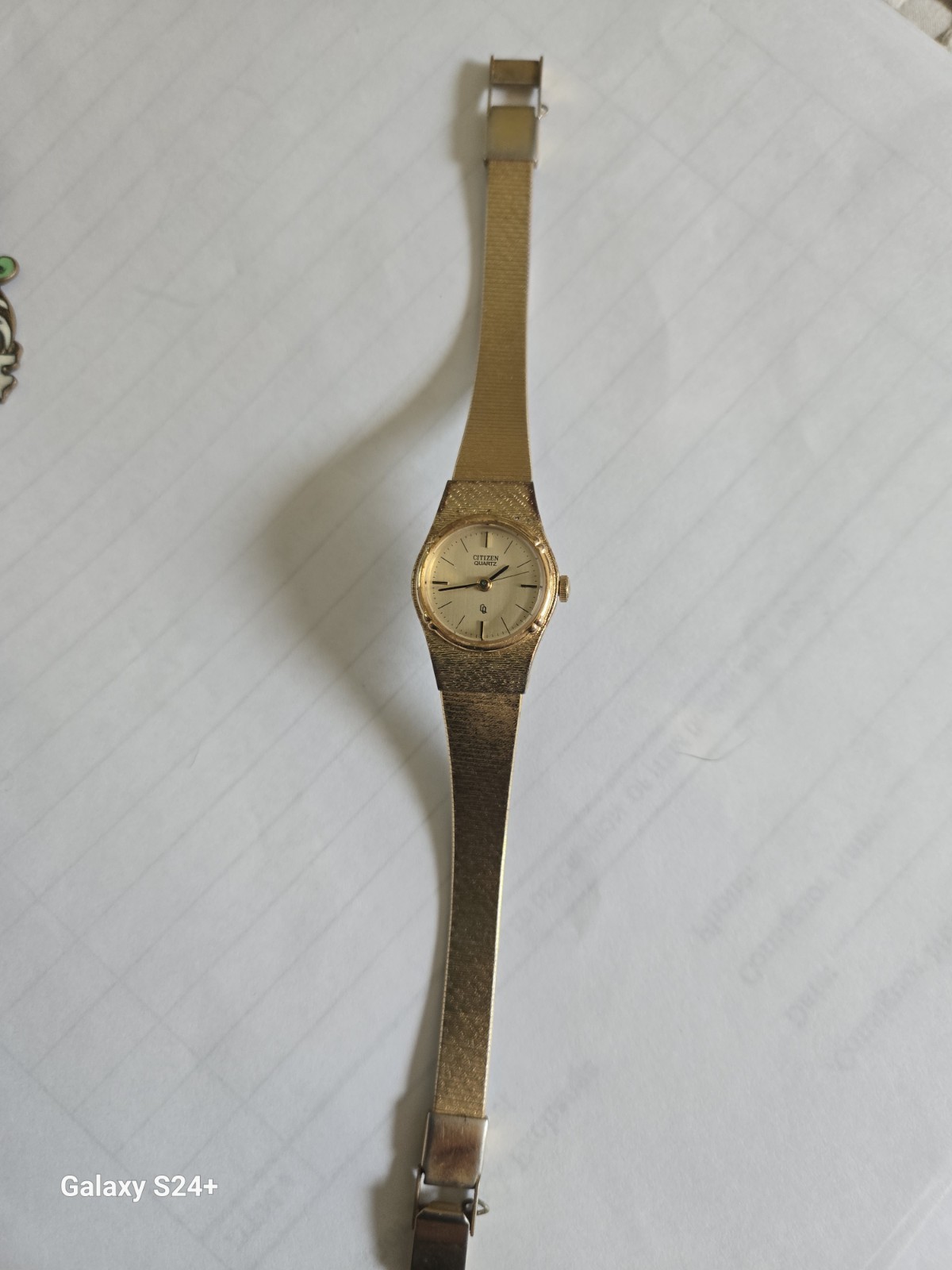 Vintage Citizen CQ Women’s Watch 19mm Gold Tone Ladies Wristwatch Untested