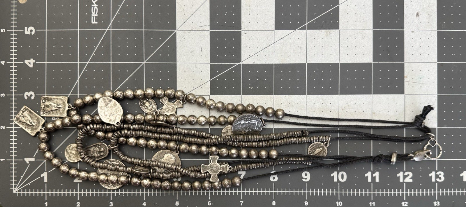 BANDE DE VAGABONDS Turkish Icon Charms Necklace/Silver Tone/Multi Strand
