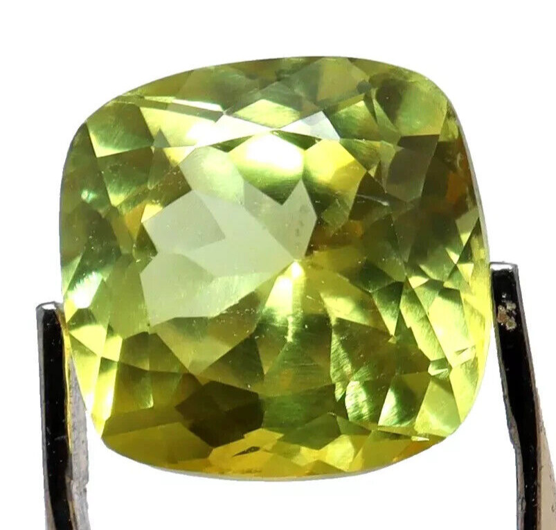 Natural Yellow Sapphire Flawless 40 Ct Ceylon Cushion Cut Loose Gemstone