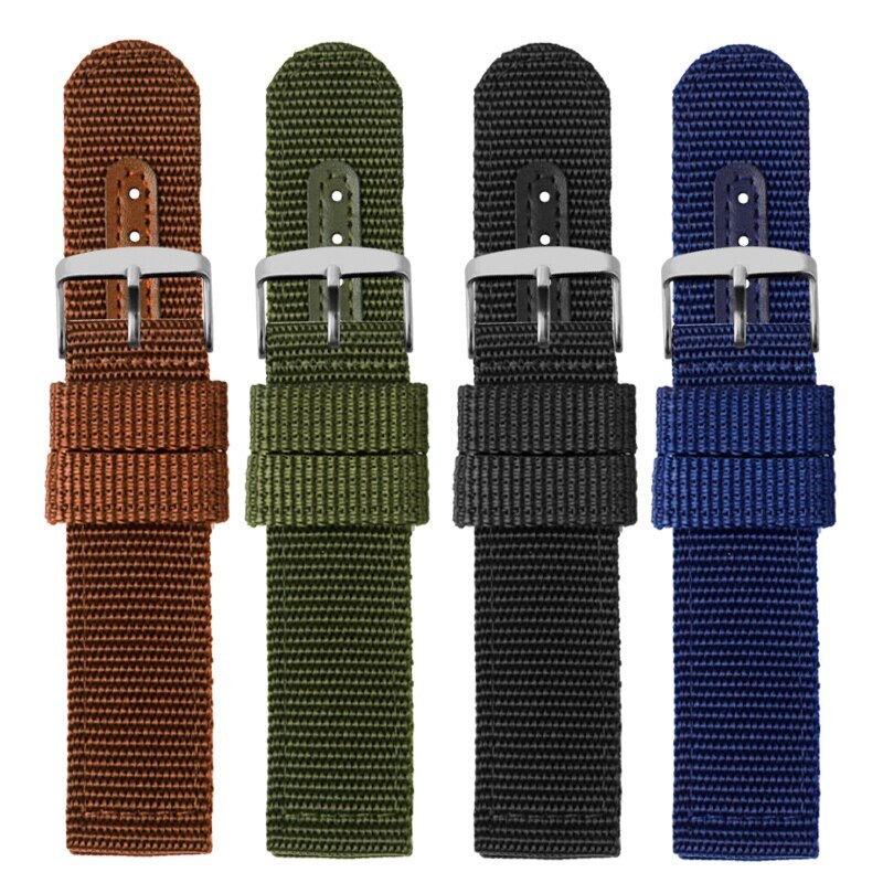 18 20 22 24mm Canvas Nylon Watchband Strap For Seiko KX007 SKX009