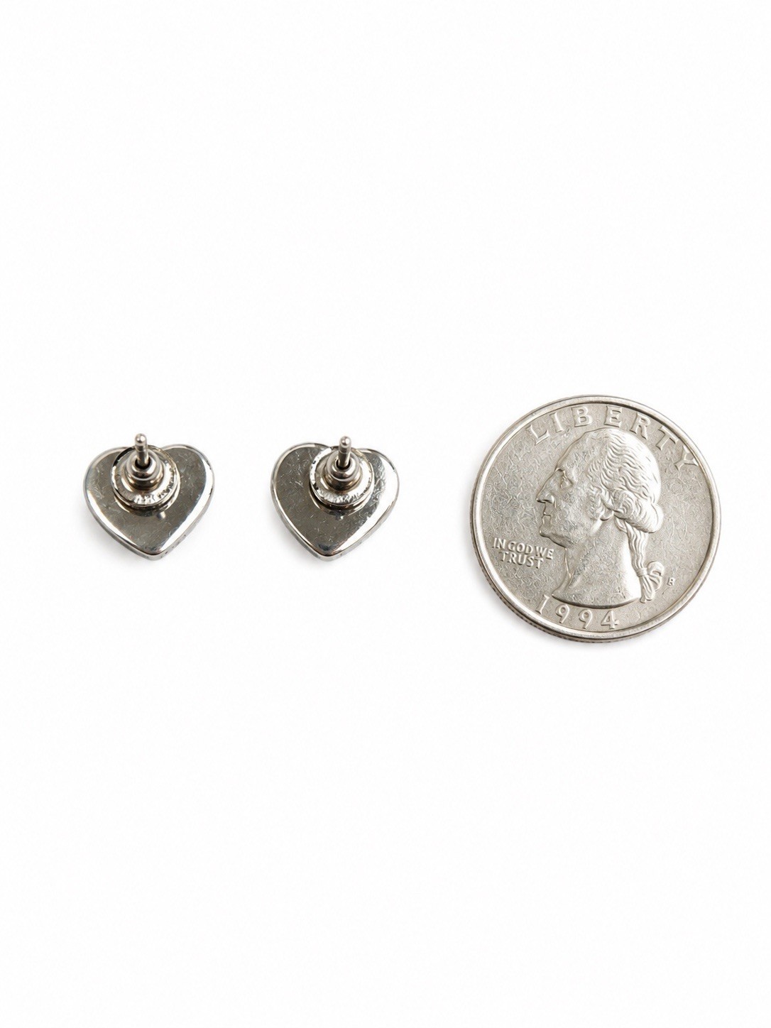 Lot 2 Pairs Heart & Elephant Rhinestone Stud Earrings Gift Box Included