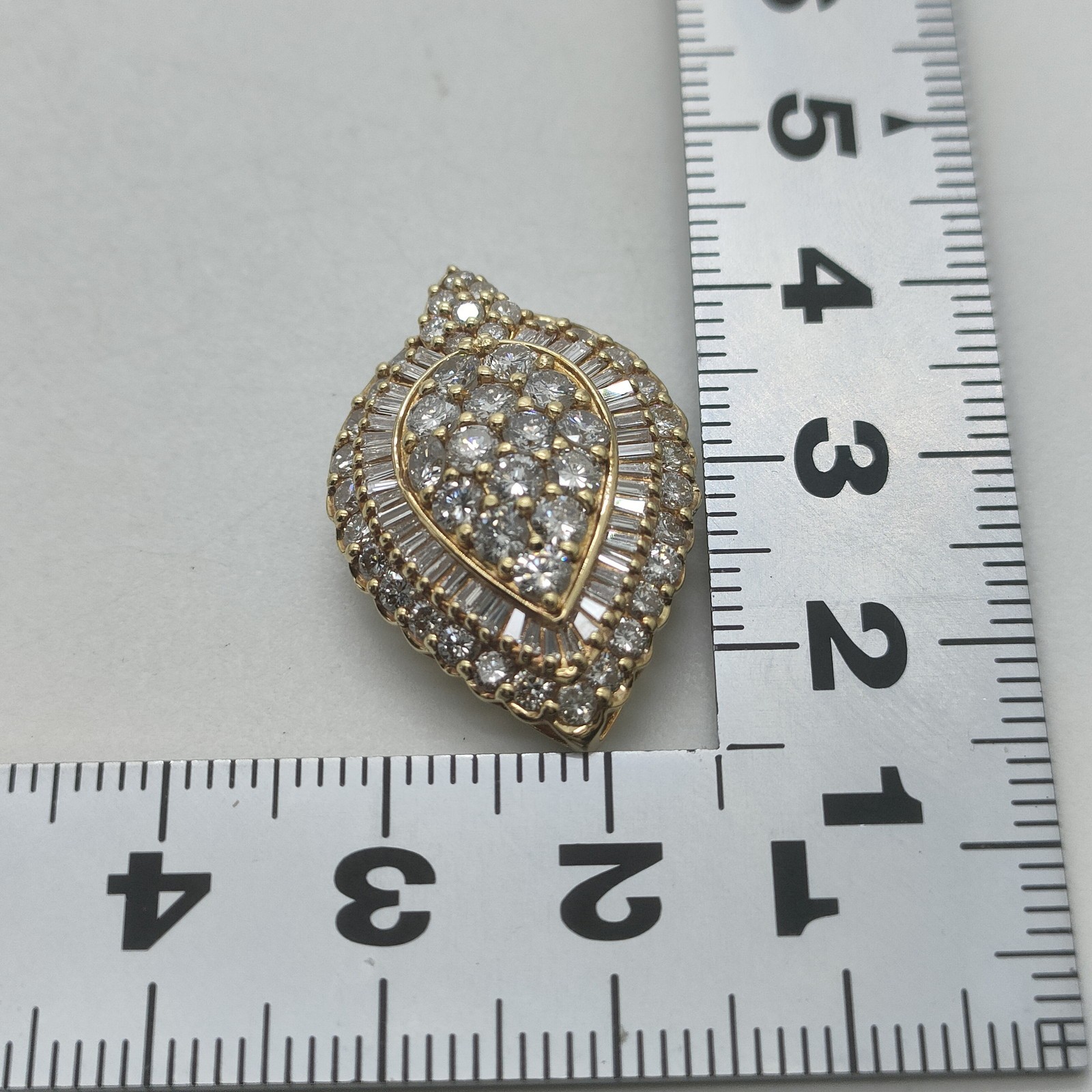 Jewelry Pendant Head Natural Diamond 2.52ct Gold 2662901