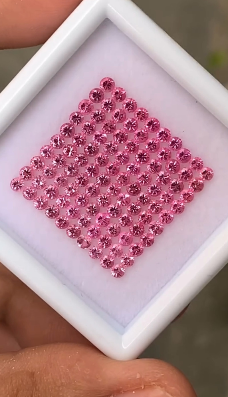 2mm 100% natural top quality vivid pink spinel 70 pcs