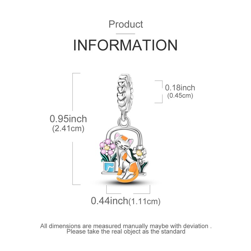 Optional Original 925 Sterling Silver Flowers Charms AAA CZ For Women Bracelets