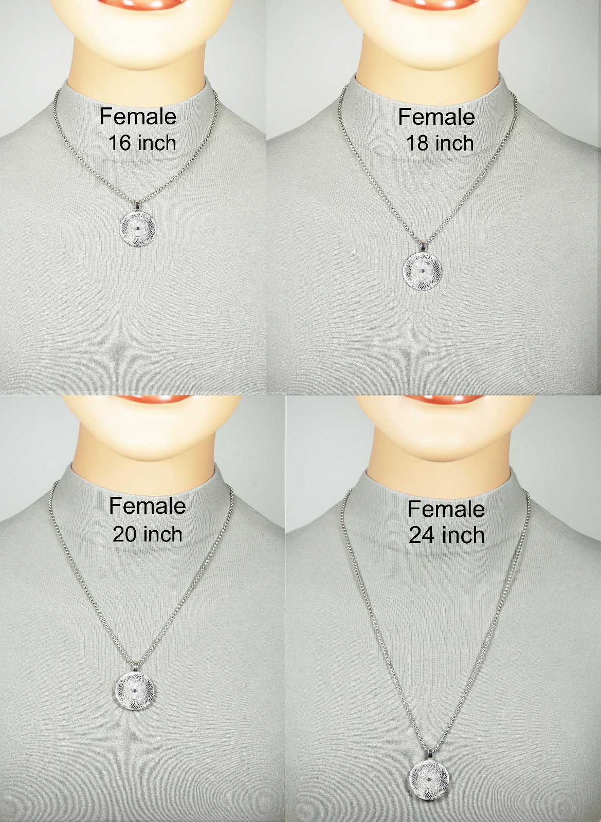 Silver Cross & Crown of Thorns Pendant Turquoise Inlay, Stainless Steel Chain