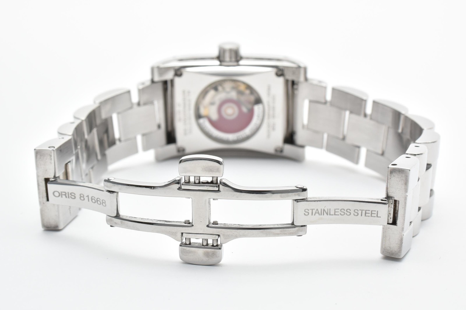 [Exc+5] ORIS 7525 Miles Rectangular Automatic White Dial Woman’s Watch JAPAN