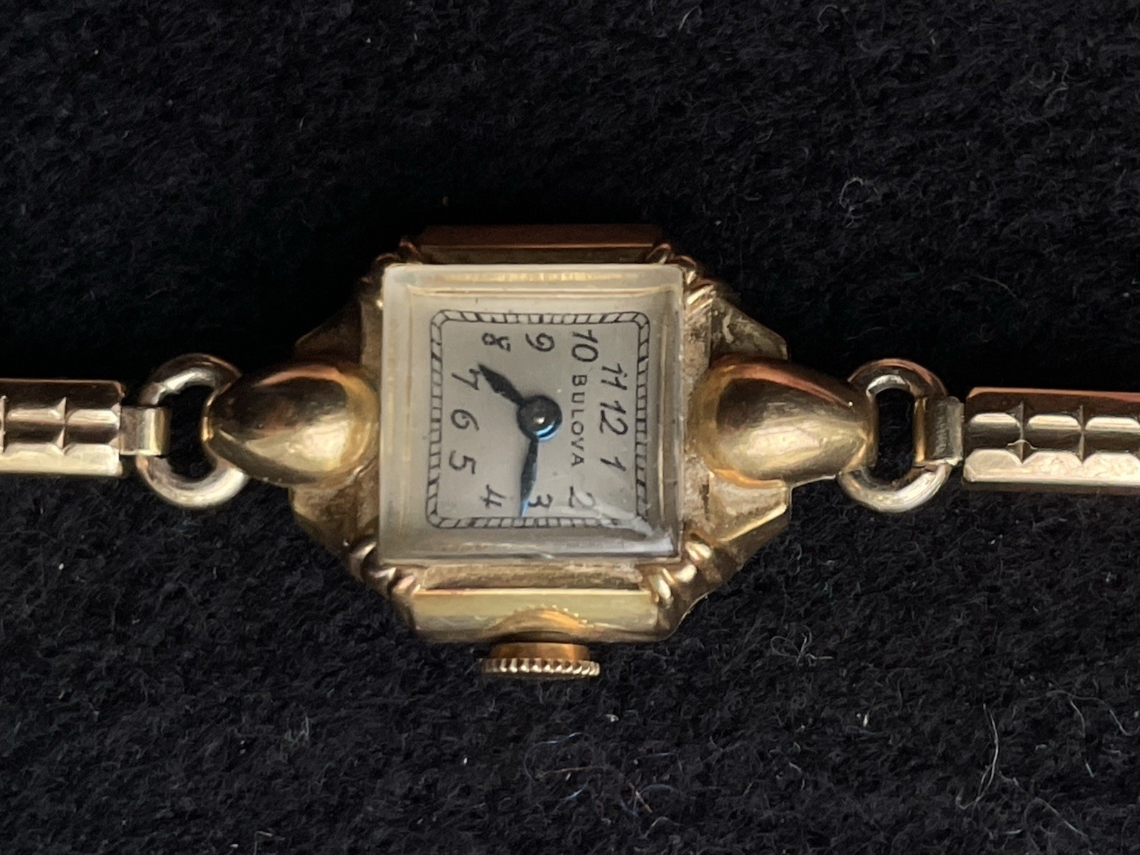 1947 Bulova Ladies Watch 21 Jewels 10K Gold Filled 12K GF Band Repair