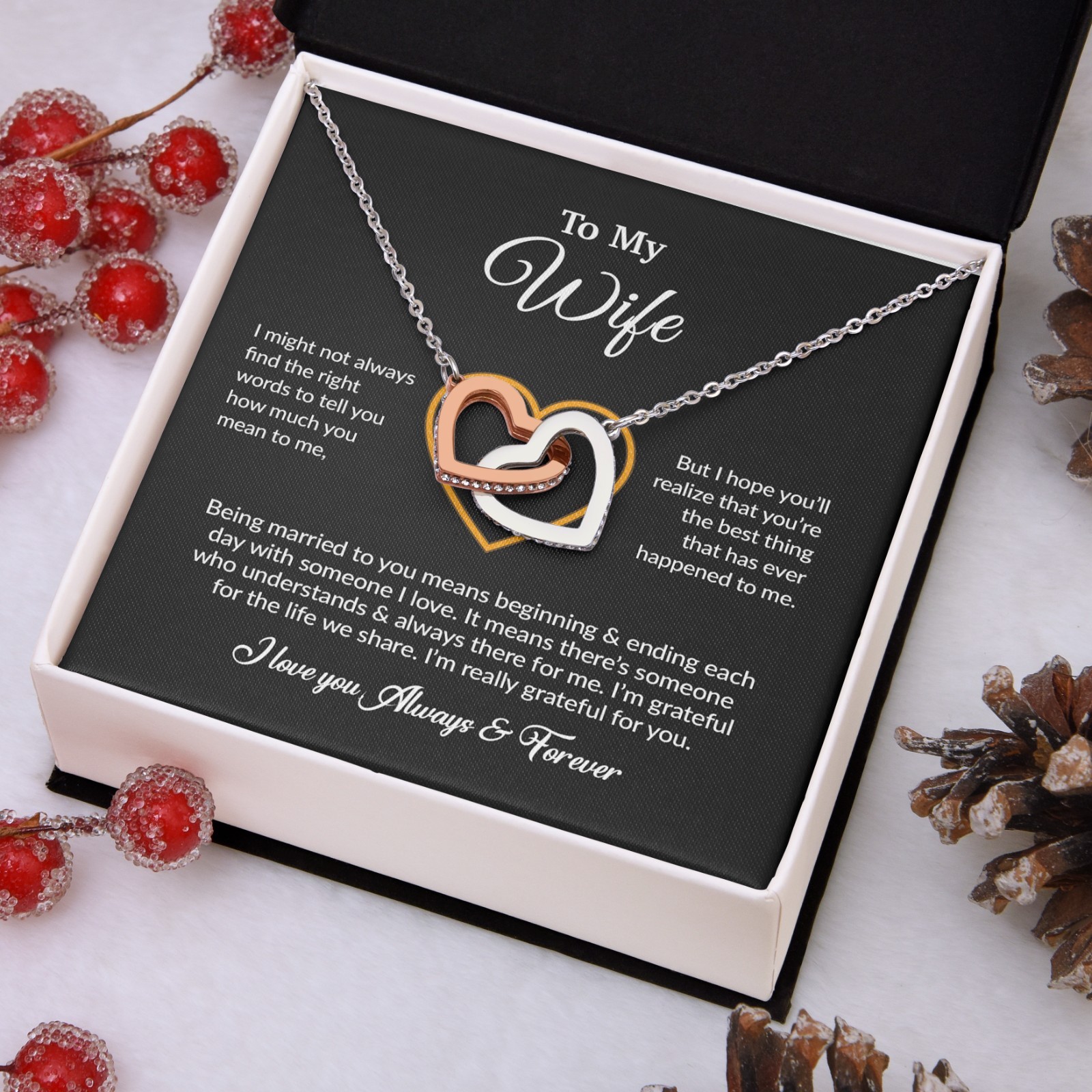 To My Wife Necklace, Gift For Wife, Anniversary Gift For Wife, Necklace For Wife