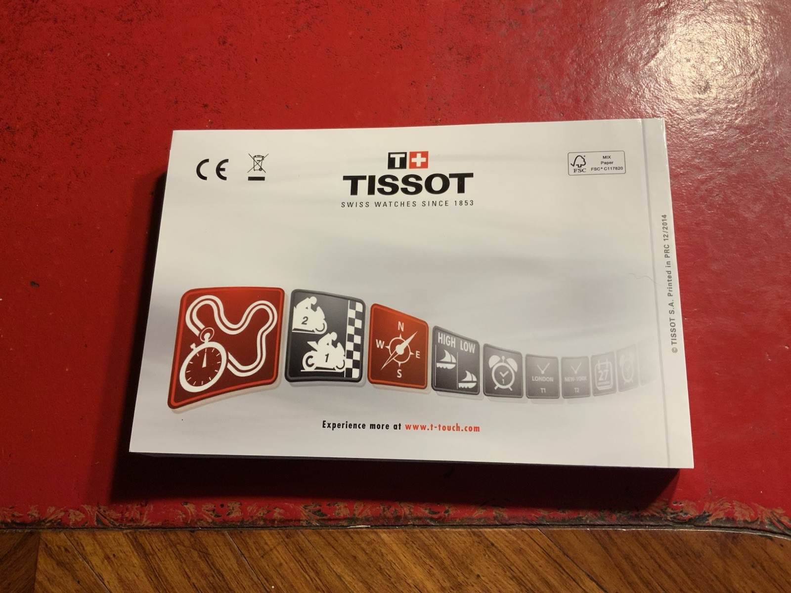 Tissot Tactile Functions Owners Manual User’s manual only One