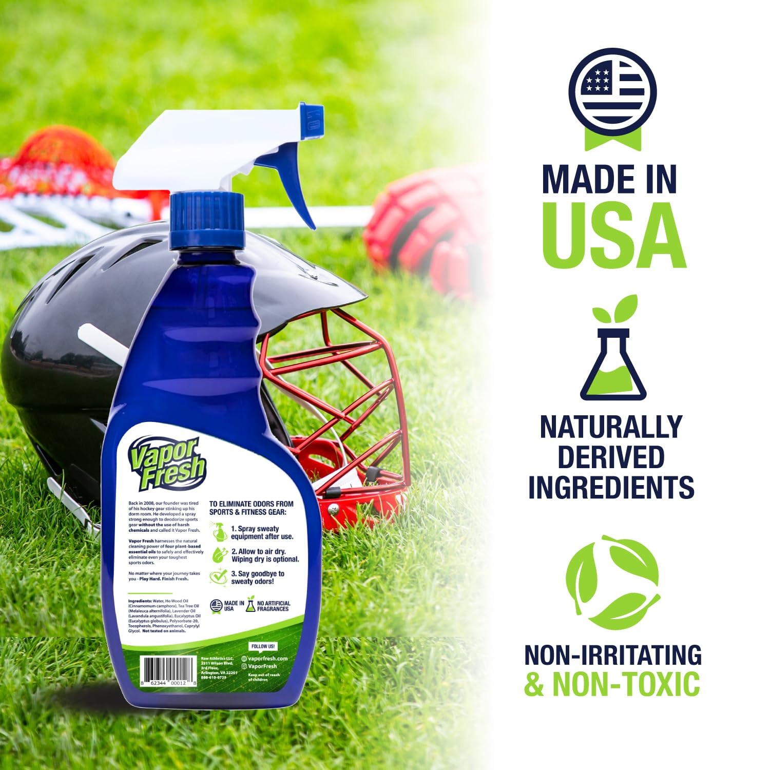 Vapor Fresh Sports Cleaner and Deodorizer – For Boxing 16 Fl Oz (Pack of 1)