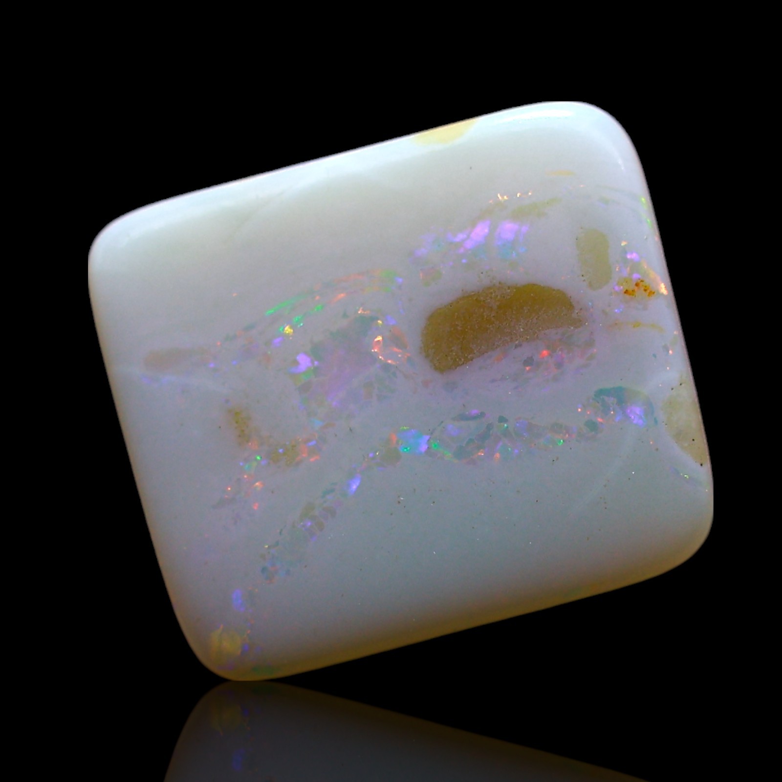 2.00 Cts Natural Square Fire Opal Healing Cabochon Earrings Supply 11x10x2 mm