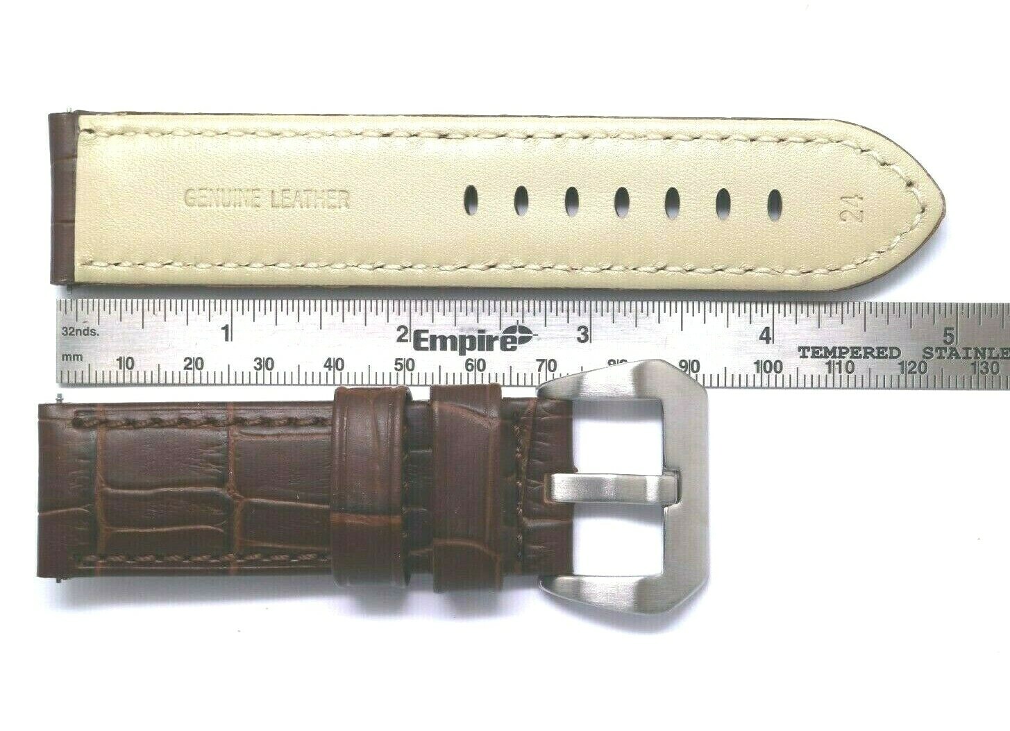 24mm Brown Croco Embossed Leather Replacement Watch Band – Invicta Lupah 24 Lug
