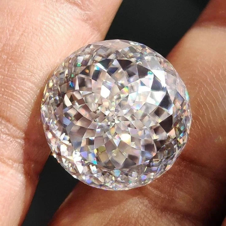 4 Ct Natural White Diamond Portuguese Cut 10.50 mm VVS1 D Grade Certified X05