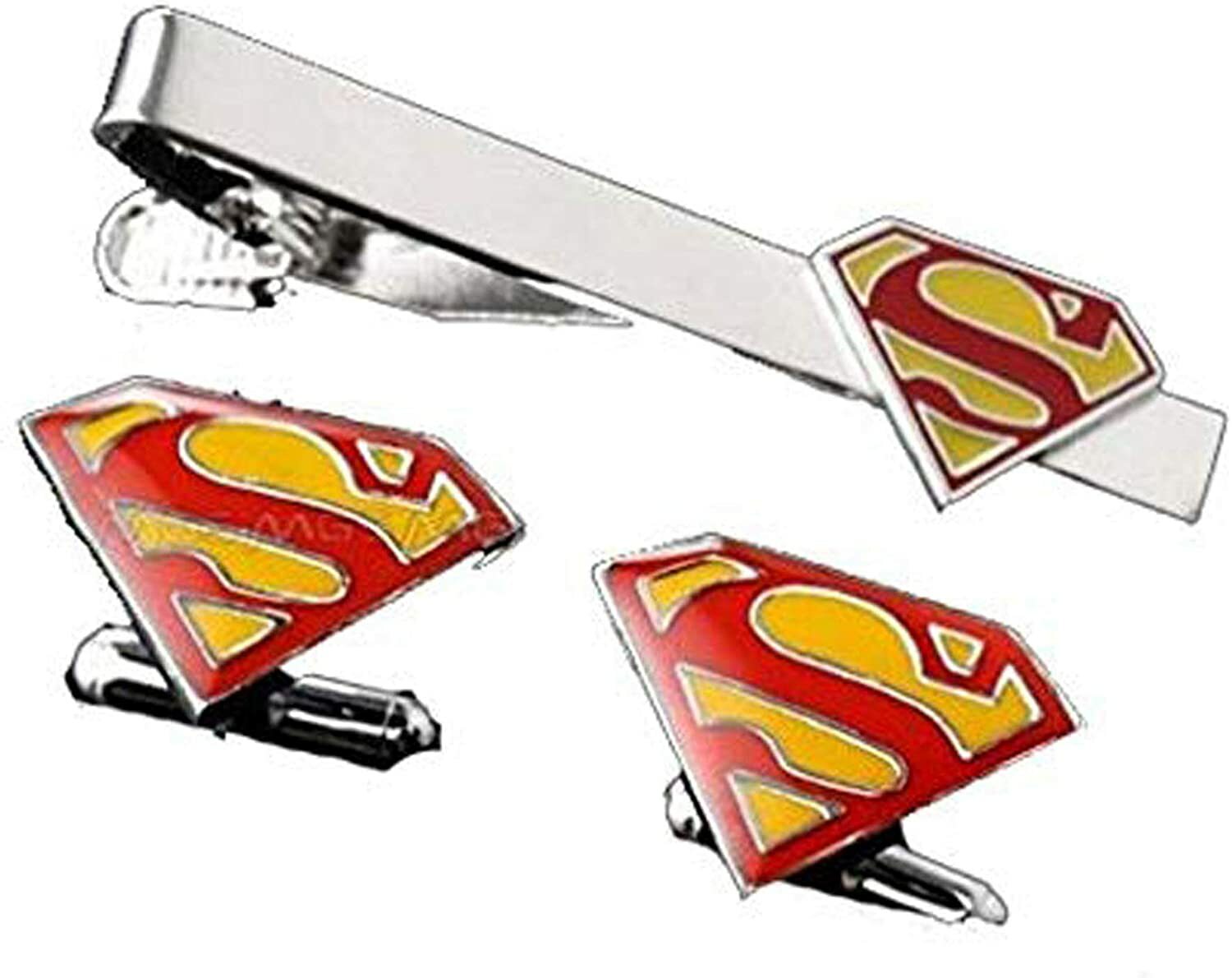 Men and Boys Tie Clip and Cufflinks Set for Birthday Wedding Christmas Gifts