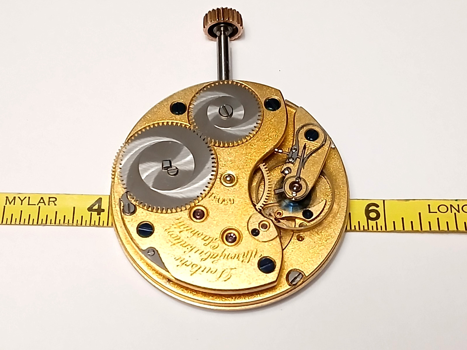 Stunning! “Rare” A Lange & Sohne 44mm DS Dial pocket watch movement. Runs!
